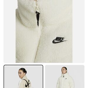 Nike Women's White Teddy Jacket